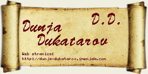 Dunja Dukatarov vizit kartica